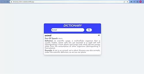 Dictionary Website