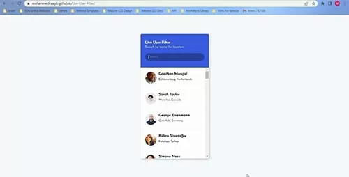 Live User Filter